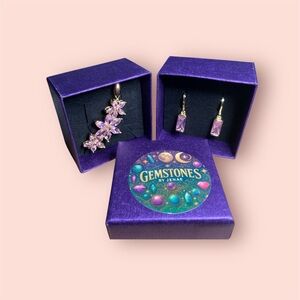 Handmade Pink Gemstone Set